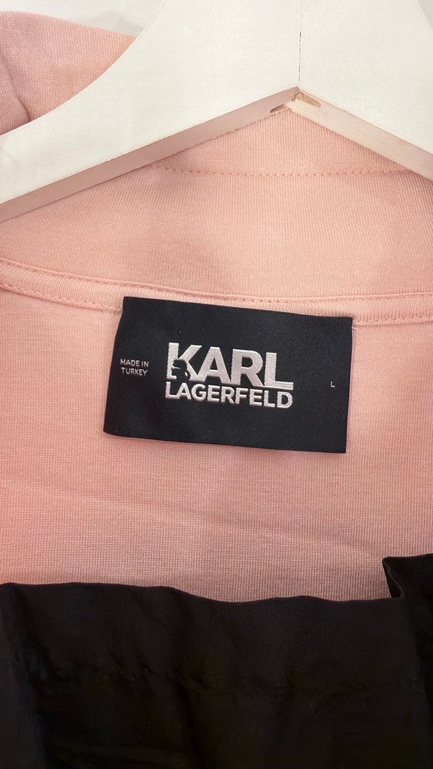Pembe Yarım Fermuarlı Kadın Sweatshirt Karl Legerfeld - Görsel 3
