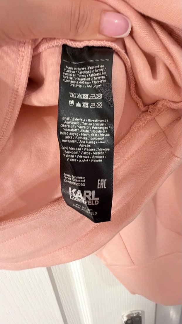 Pembe Yarım Fermuarlı Kadın Sweatshirt Karl Legerfeld - Görsel 5