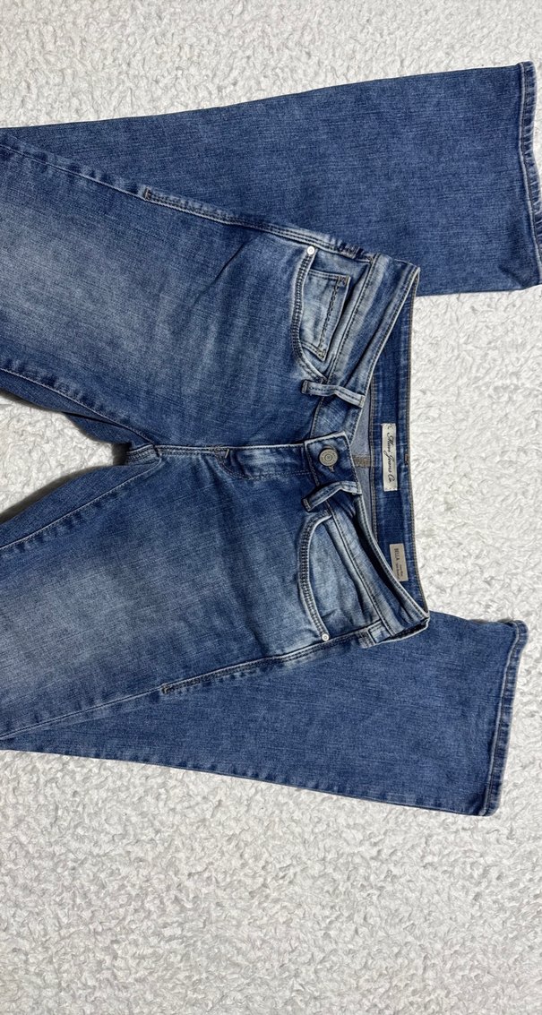 Kadın Mavi Regular Fit Midi Kot Pantolon - Görsel 2