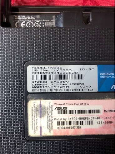 Asus K53S İ5 Laptop. Anakart arızalı - Görsel 3