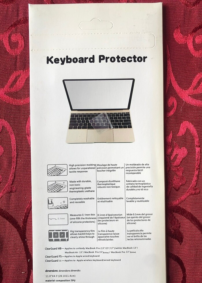 MacBook 13/15/17? Pro/Air/Retina uyumlu klavye silikonu - Görsel 5