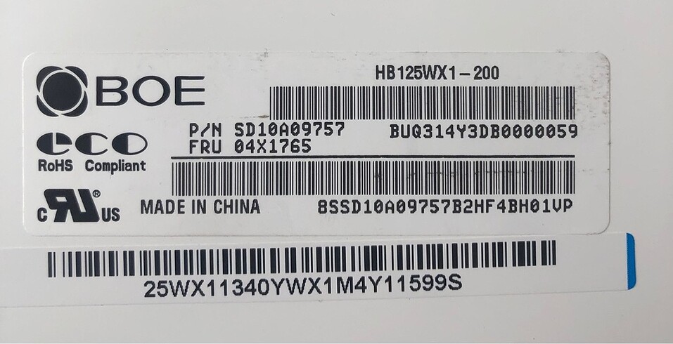 Beden HB125WX1 - 200 lcd ekran 30 pin