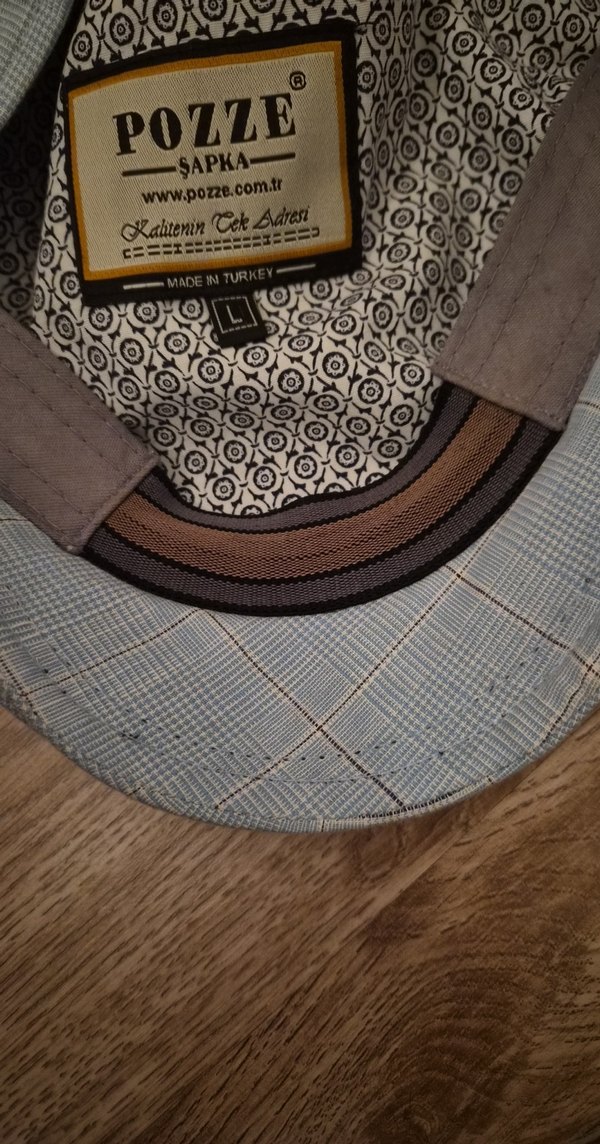 Gri Ekose Desenli Erkek Şapka - Görsel 4