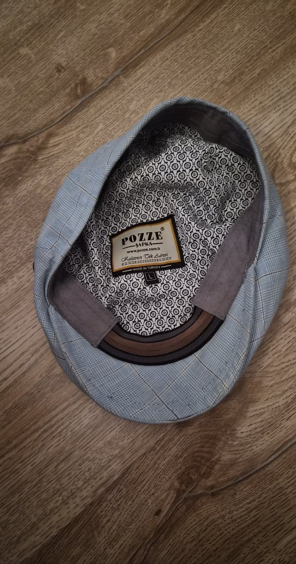 Gri Ekose Desenli Erkek Şapka - Görsel 2
