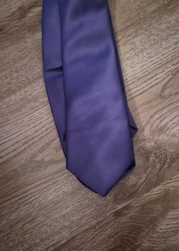 Düz Mor Erkek Kravat - Görsel 3
