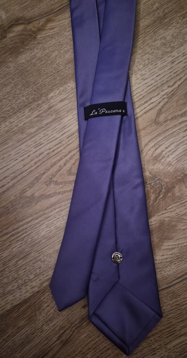 Düz Mor Erkek Kravat - Görsel 4