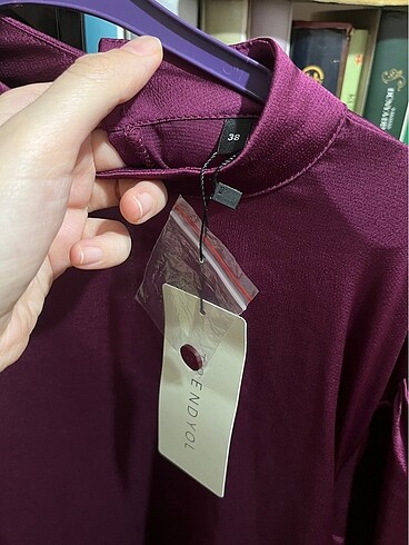Bordo mürdüm dokuma bluz