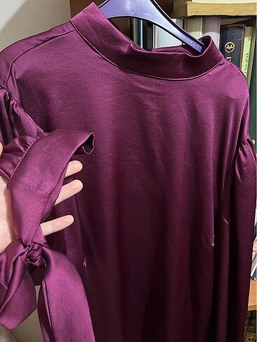 Trendyol & Milla Bordo mürdüm dokuma bluz