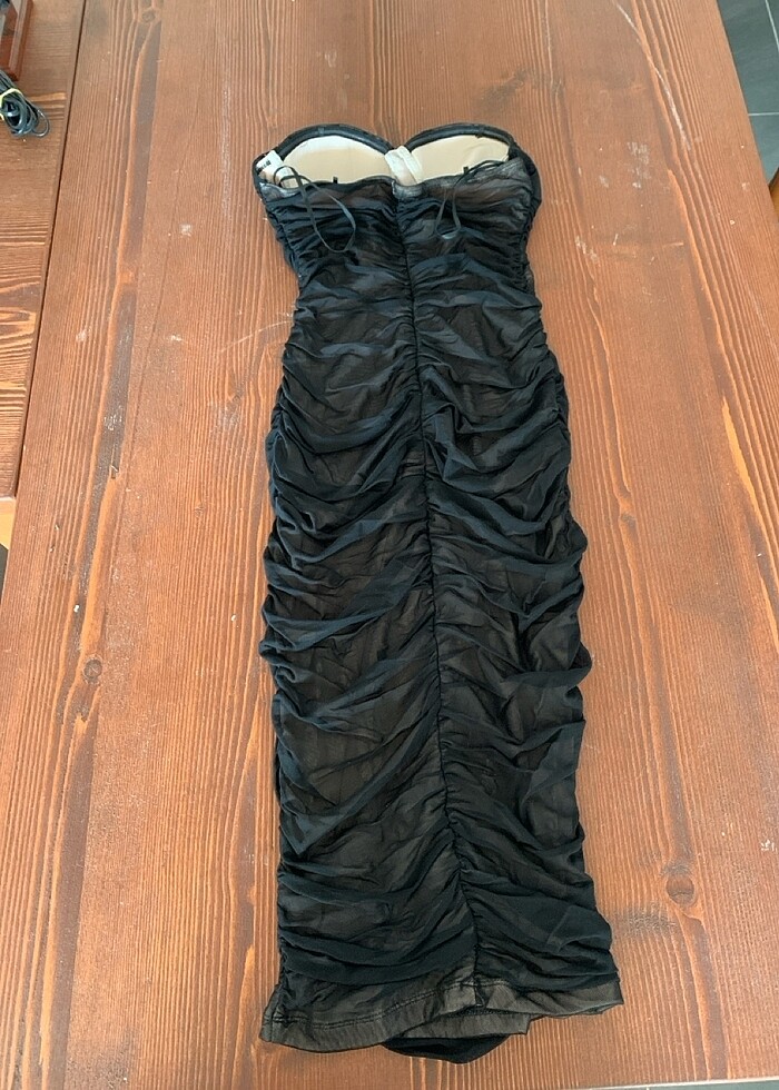 Siyah Gece Elbisesi - Görsel 3