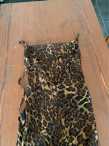 Leopar Transparan Elbise - Görsel 3