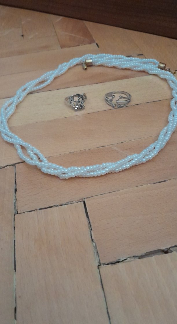 Beyaz Boncuklu Mini Bohem Kolye - Görsel 2