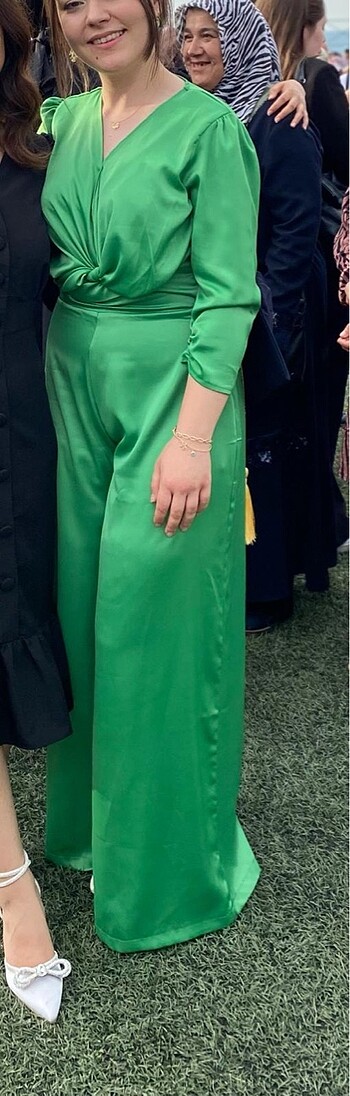 Yeşil saten  takım - Görsel 5