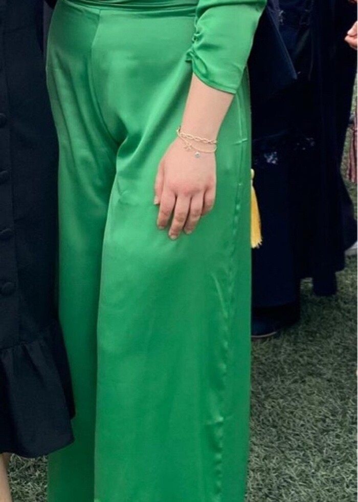 Yeşil saten  takım - Görsel 5