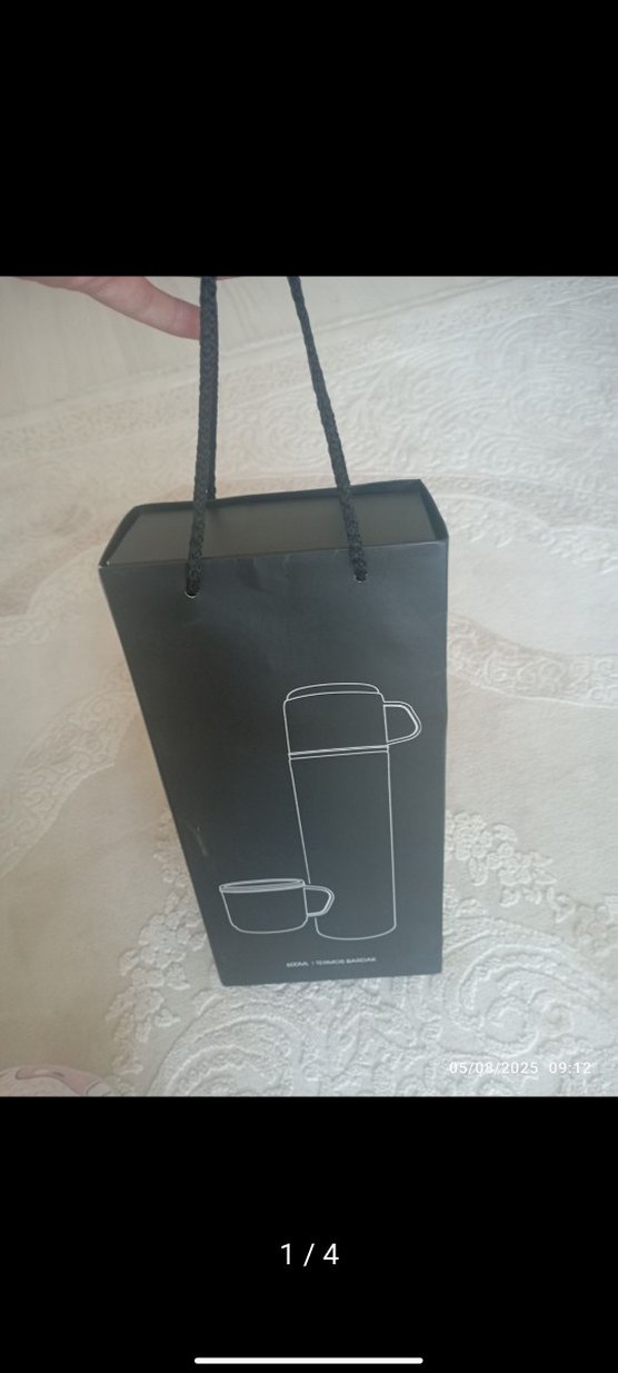 Mavi Termos ve 3 Bardak Seti - Görsel 2