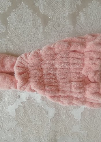 Nakışlı Pembe Kız Çocuk Banyo beresi - Görsel 3