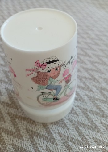 Beyaz Bisiklet Desenli Masa Lambası - Görsel 4