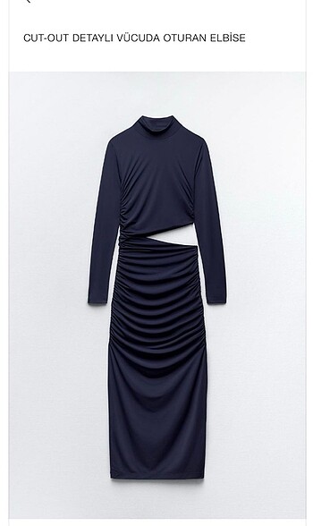 Zara Cut Out Detaylı Vücuda Oturan Elbise