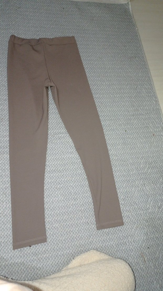 Kadın Bej Dar Kesim Tayt - Görsel 2