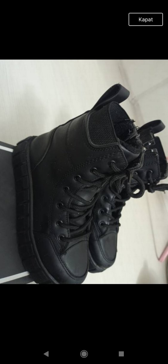 Siyah Bağcıklı Platform kız çocuk bot - Görsel 2