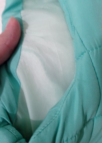 Kız Çocuk Turkuaz Kapüşonlu Yelek - Görsel 2