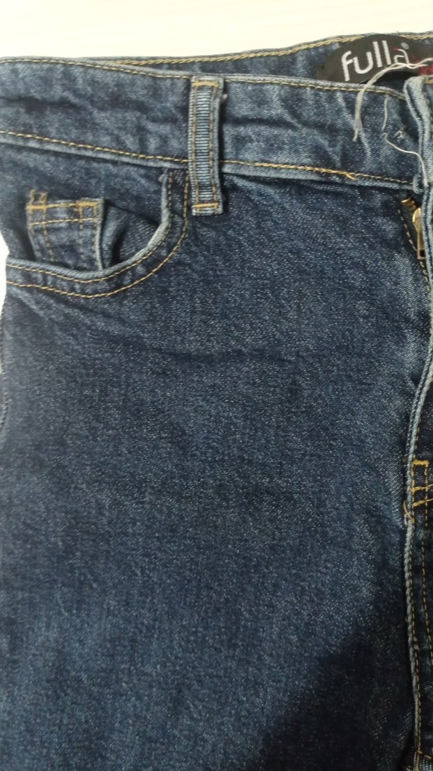 kız çocuk mavi geniş paça kot pantolon - Görsel 4