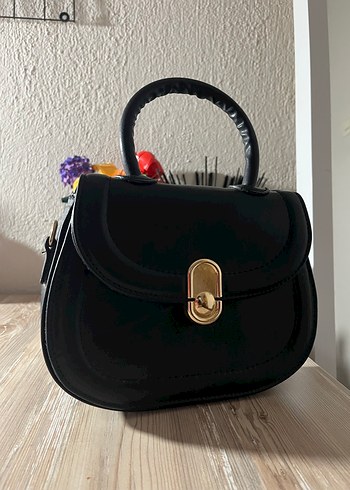 Siyah Deri Kadın Çanta - Görsel 2