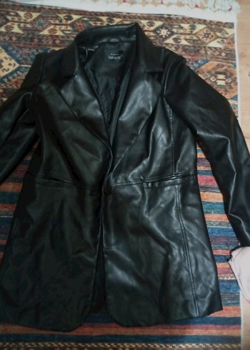 Kadın Siyah Deri ceket - Görsel 2