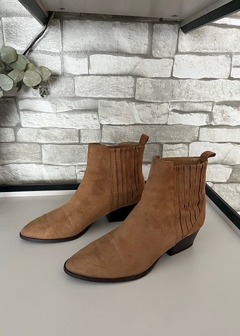 37 Beden camel Renk Taba Süet Kadın Bot