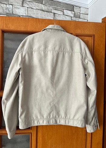 Pull and Bear Bej Süet Erkek Düğmeli Ceket