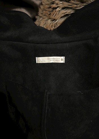 ZARA CEKET PANÇO Siyah Balıkçı Yaka Kadın Panço süet - Görsel 12