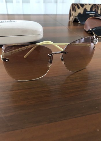 Bej Kadın Güneş Gözlüğü orijinal gucci - Görsel 2