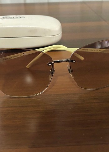 Bej Kadın Güneş Gözlüğü orijinal gucci - Görsel 3