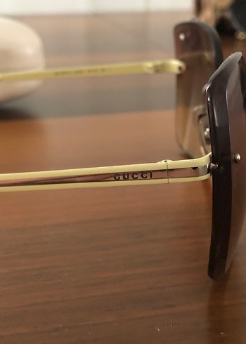 Bej Kadın Güneş Gözlüğü orijinal gucci - Görsel 4