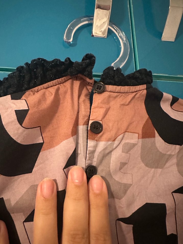 Uzun Kollu Baskılı Gri Twist Elbise - Görsel 3