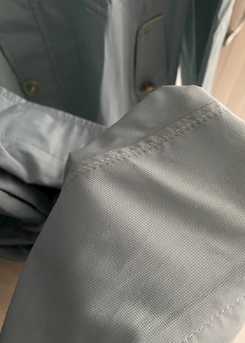Kayra Kadın Uzun Düğmeli Keten Kaban