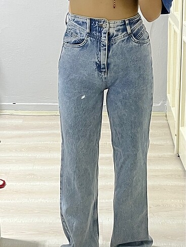 Mavi kot pantalon