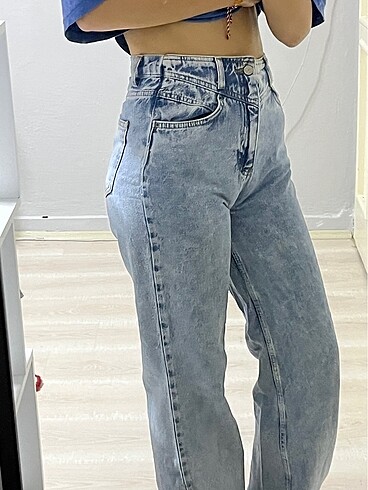 34 Beden Mavi kot pantalon