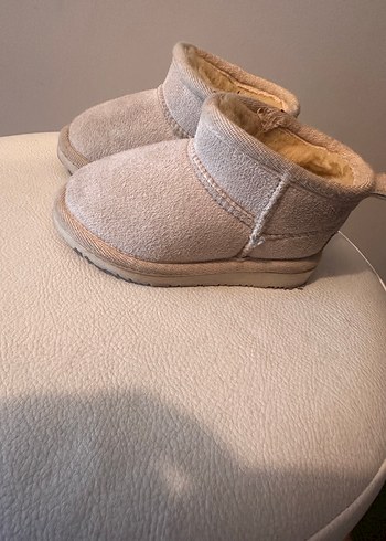 21 Beden Kızlar için bej içi tüylü ugg bot