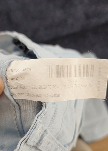 44 Beden mavi Renk Mavi Pamuk Kumaş Kadın Pantolon