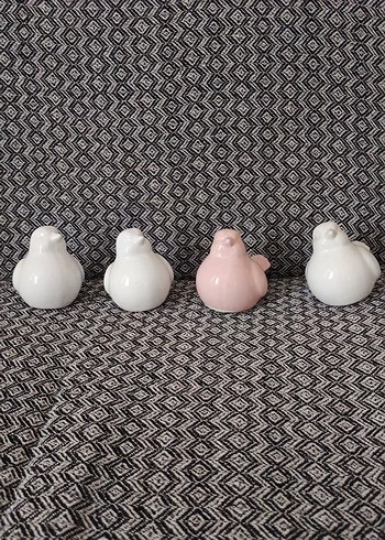 Pastel Renkli Kuş Figürinleri Seti
