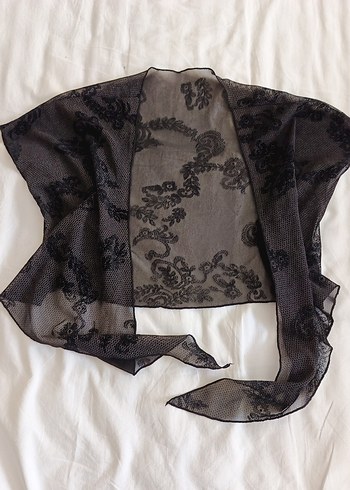Siyah Drapeli Gotik Kadın Bolero - Görsel 2