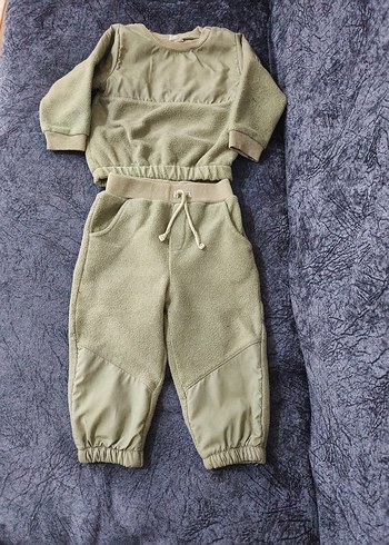 yeşil Bebek Takım Sweatshirt ve Pantolon