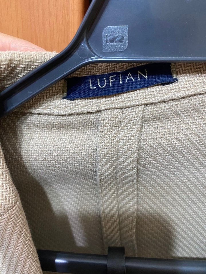 Lufian Bej Keten Erkek Ceket, Düğmeli, Regular Fit - Görsel 2