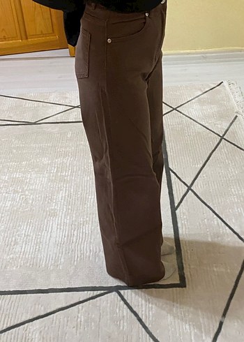 H&M kahverengi Kadın Midi Pantolon Rahat Kesim - Görsel 5
