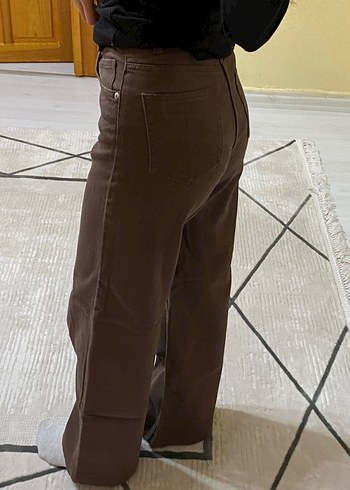 H&M kahverengi Kadın Midi Pantolon Rahat Kesim - Görsel 6