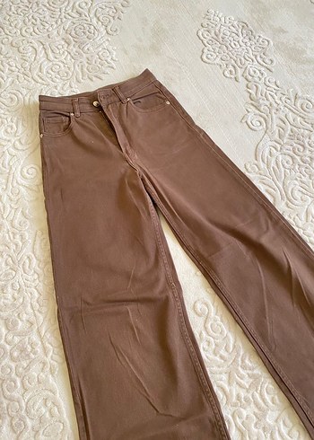 H&M kahverengi Kadın Midi Pantolon Rahat Kesim - Görsel 2