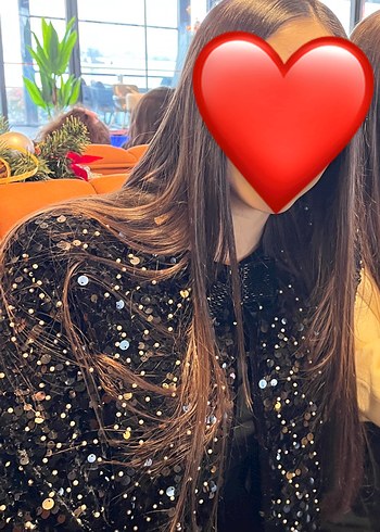 H&m pullu payetli ceket - Görsel 4