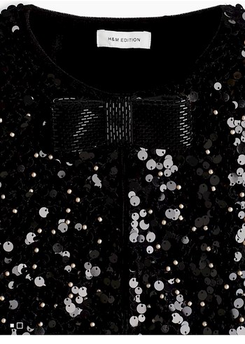 H&m pullu payetli ceket - Görsel 2