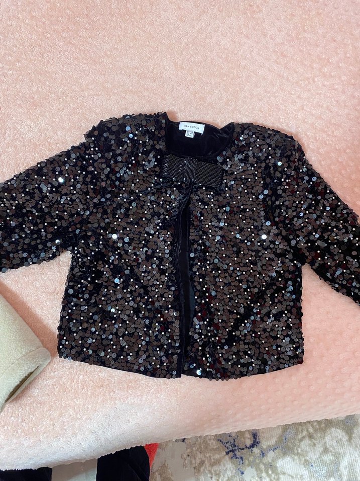 H&m pullu payetli ceket - Görsel 3