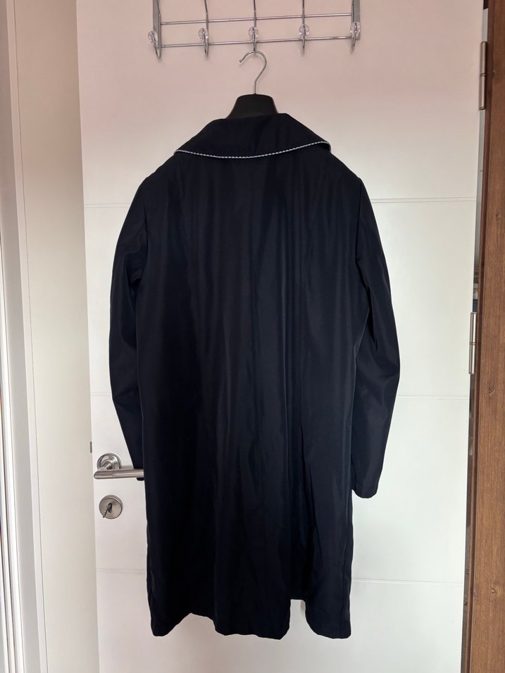 Klasik Siyah Midi Kadın Yağmurluk - Görsel 2